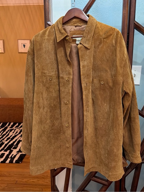 Vintage Other - Men’s Vintage Genuine Leather Button Down Shirt Jacket